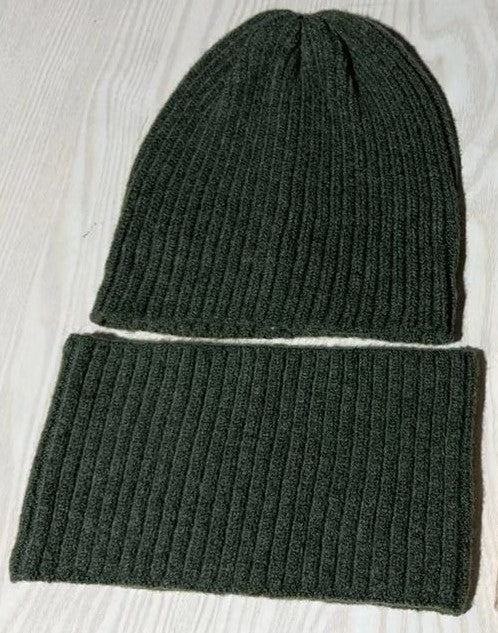 Headband and Beanie (100, ARMY'S Green, ONE SIZE)