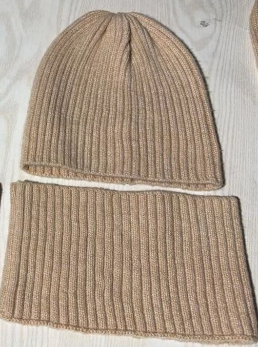 Headband and Beanie (100, Champagne, ONE SIZE)