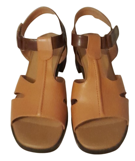 ROYAL LUXURY SANDAL (TURMERIC AND BROWN, UK Footwear Size System, Adult, Women, Numeric, Wide, 6)