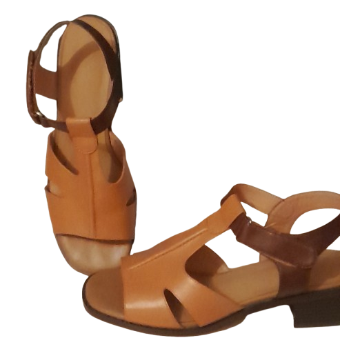 ROYAL LUXURY SANDAL (TURMERIC AND BROWN, UK Footwear Size System, Adult, Women, Numeric, Wide, 6)